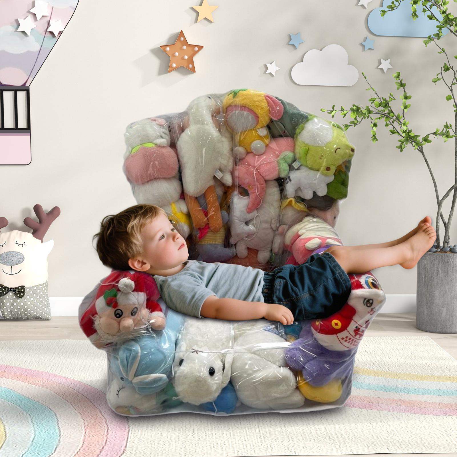 Kids Zipper Toys - حقيبة تخزين كبيرة شفافة ومقاومة للماء