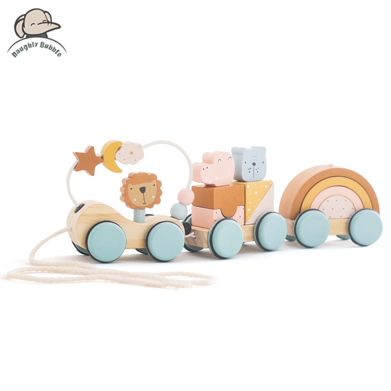 Kids Toys 2 Year Old - ألعاب مونتيسوري الخشبية كتلة الحيوان قطار
