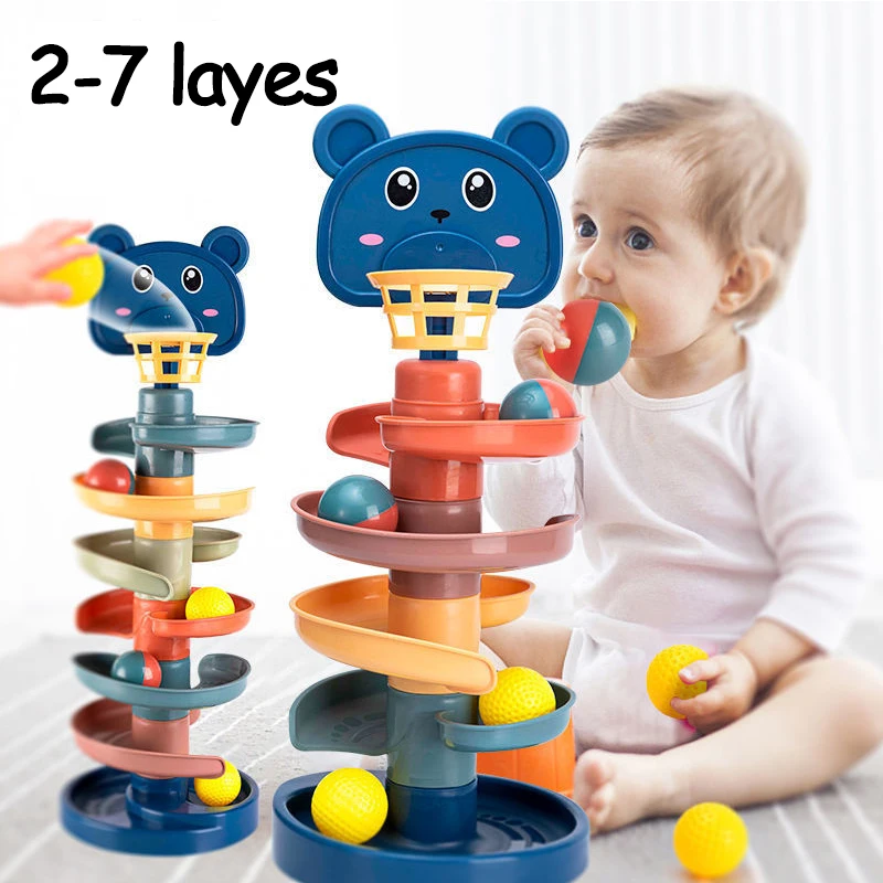Kids Toys 2 Year Old - 2-7 طبقات المسار كرة دوارة كومة