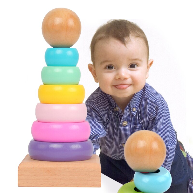 لعبة خشبية على شكل برج قوس قزح - مراجعة Kids Toys 2 Year Old وسعره