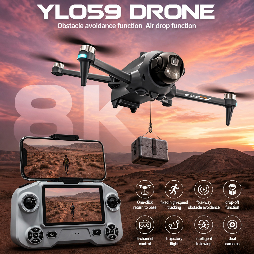 طائرة بدون طيار YL059 الجديدة  - مراجعة Kids Toys Drone وسعره