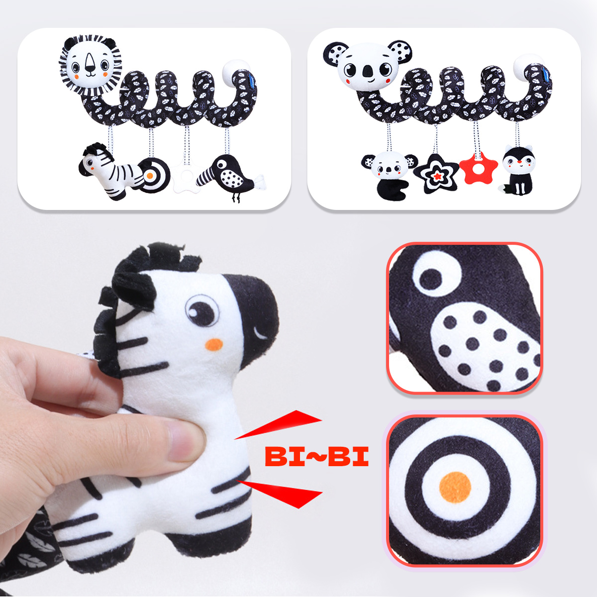 ألعاب معلقة حلزونية من القطيفة - مراجعة Kids Toys New Born وسعره