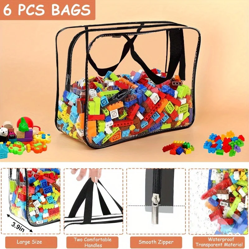 حقيبة تخزين ألعاب شفافة مصنوعة - مراجعة Kids Zipper Toys وسعره