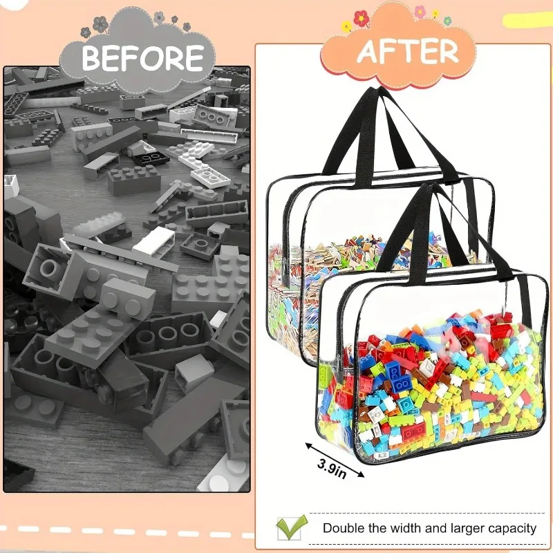 حقيبة تخزين ألعاب شفافة مصنوعة - مراجعة Kids Zipper Toys وسعره